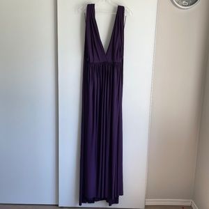 Eliza & Ethan Women's Purple Multi Wrap Maxi Bridesmaid Dress - O/S